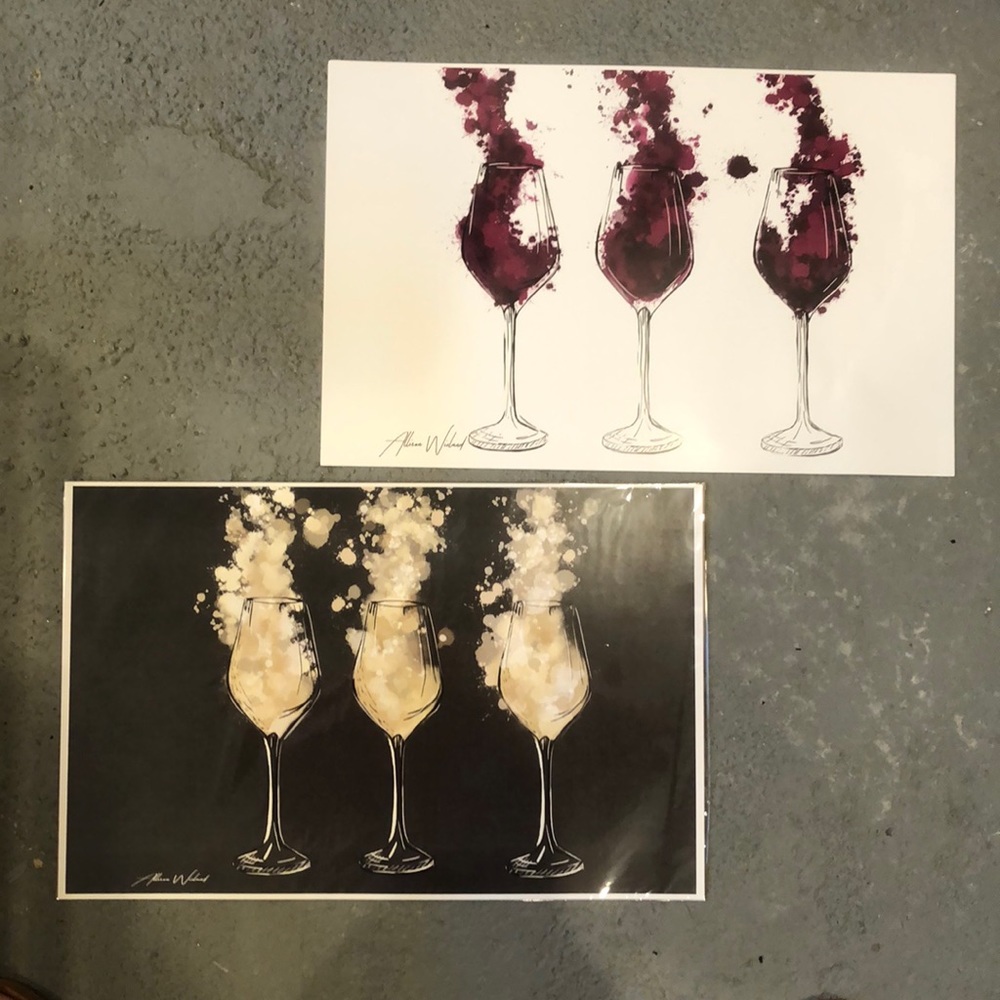 11x17 abstract wine illustration